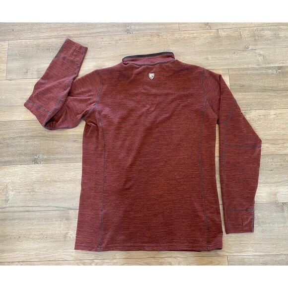 Kuhl Ryzr Fleece 1/4 Zip Pullover Sweater Men's Size Small Brown Rust Jacket - Picture 6 of 9